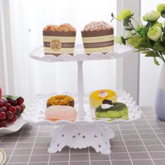 Vassoio per torte festa 2 livelli supporto per dessert torre vassoio caramelle torre espositiva