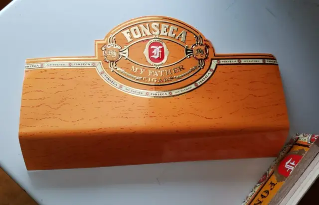 My Father Cigars Fonseca Robustos Empty Wooden Cigar Box 9 1/2 X 6 1/4 X 2 3