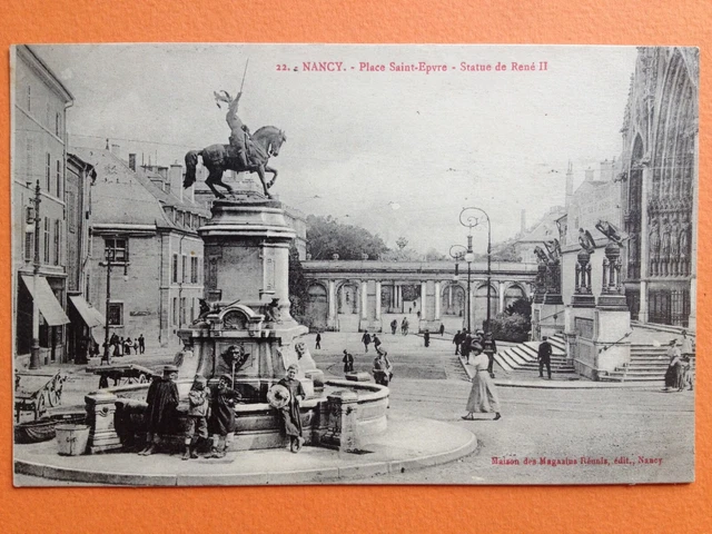 cpa 54 - NANCY Place St EPVRE STATUE of RENÉ II Children's Fountain