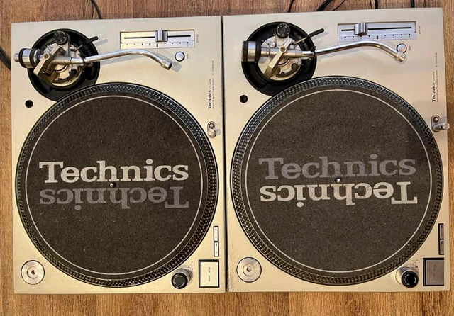 Technics SL-1200MK3D silver Direct Drive DJ Turntable Tested Working Set of 2