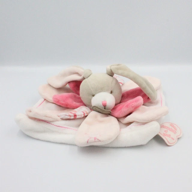 Doudou et compagnie plat lapin rose pétale Mon doudou à moi Célestine - 14015