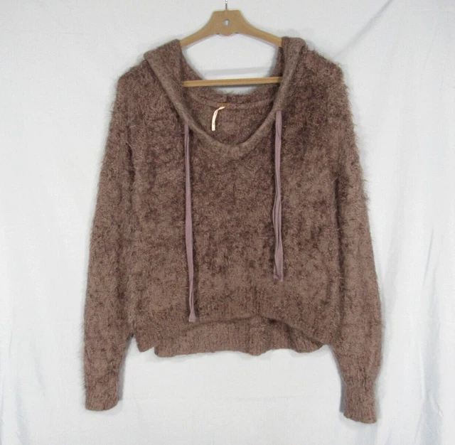 Free people light as a feather fuzzy online hoodie