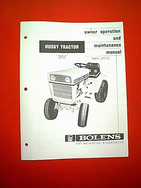 BOLENS HUSKY HYDROSTATIC Tractor Model 1886 Owner's Manual 11/70 EUR 7 ...