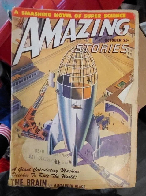 Amazing Stories Oct 1948 St. John Illustration Rog Phillips