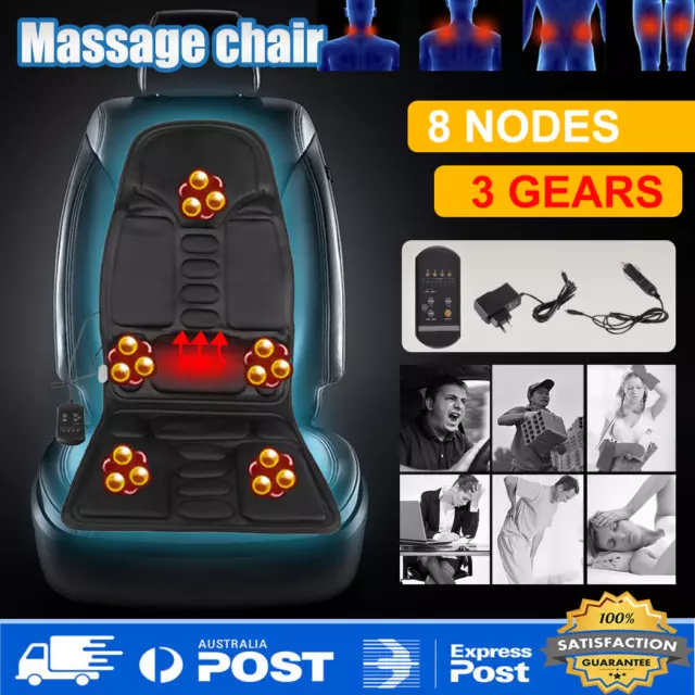 Full Body Back Seat Massager Cushion 8 model Chair Massage Pad Home Car AU STOCK