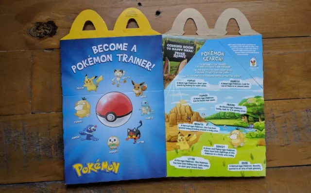 McDonalds Happy Meal Box ✹ Nintendo Pokemon Trainer Promo ✹ (2017 Canada) Rare