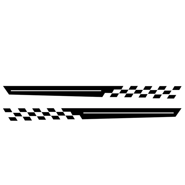 Striped Car Sticker Vinyl Decal Auto Accessories Kits Body Door Both Sides 2pcs