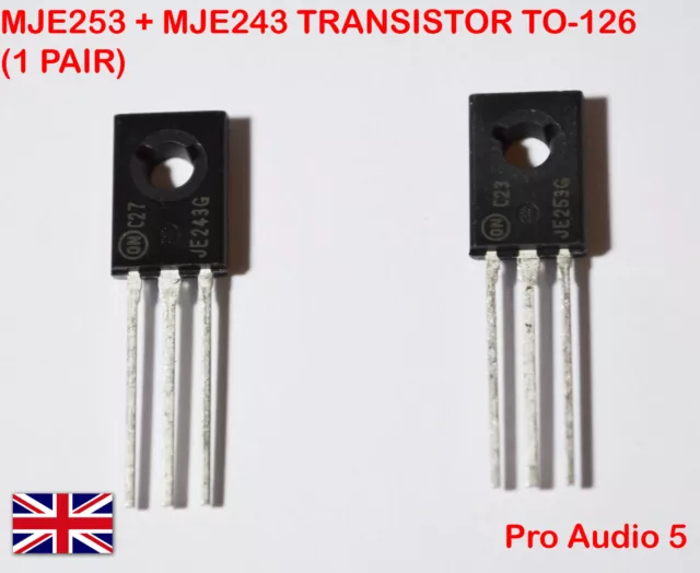 Mje253 + Mje243 Transistor To-126 (1 Pair) - Uk Stock