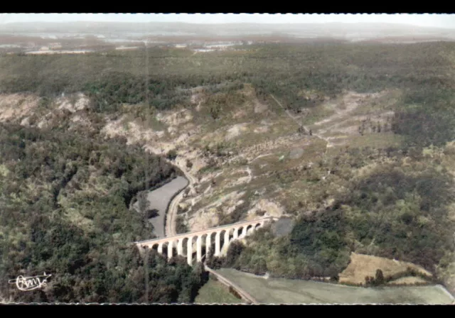 MONTREUILLON (58) PONT AQUEDUC en vue aérienne période 1950-1960