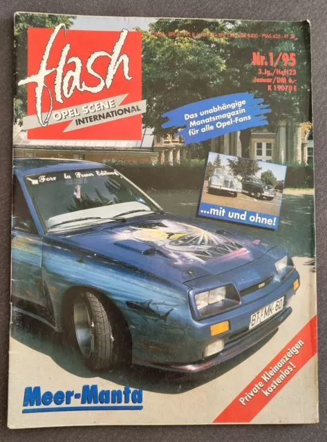 Opel Scene Flash Heft 23 Nr. 1/95 Manta B, Kadett C Aero, City, QP, Ascona A,DTM