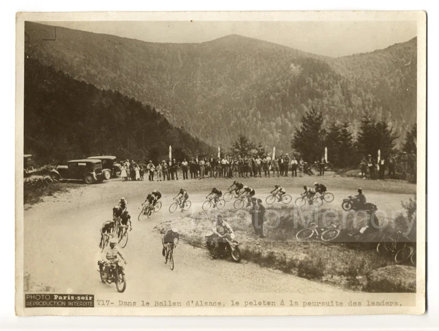 Photo Vintage Tour De France 1934 – René Le Grevès à L'arrivée, Tirage Argentique