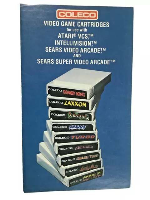 Coleco Video Game Cartridges Catalog 1982 Catalog Only