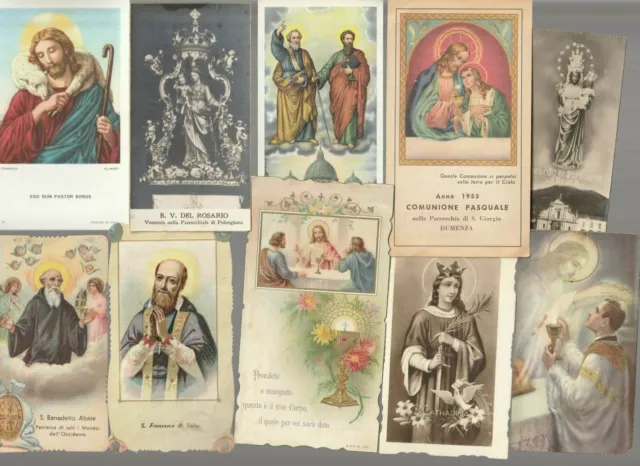 Canive Holycard- Lotto 50 Santini D'epoca Diversi Fra Loro Santi Gesu' Madonna 3