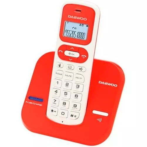 Teléfono Inalámbrico Dect Daewoo DTD-1600 Color Rojo