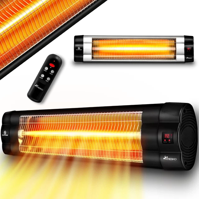 TRESKO Heizstrahler 2500W Infrarotstrahler Wand Terrassenstrahler Wärmestrahler
