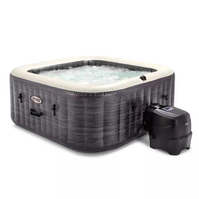 Intex 28449EP PureSpa Plus Greystone Inflatable Hot Tub Spa, 83 x 28" (Open Box)