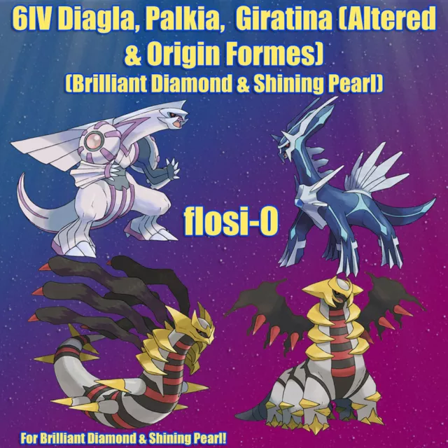 Shiny 6IV Palkia, Giratina, and Dialga in both forms Legendary Pokemon 6 PC  Bundle for Legends Arceus, Scarlet, and Violet in 2023