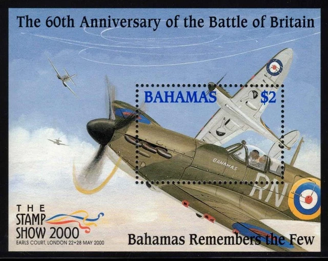 Bahamas 60th. Anniversary Of The Battle Of Britian S/S. Scott #983. M.N.H.
