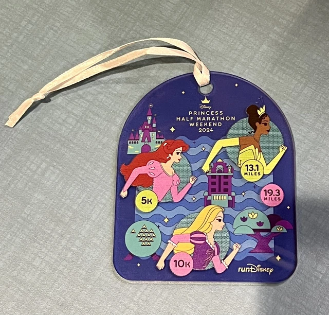 2024 DISNEY RUNDISNEY Princess Half Marathon Logo Ariel, Tiana Acrylic