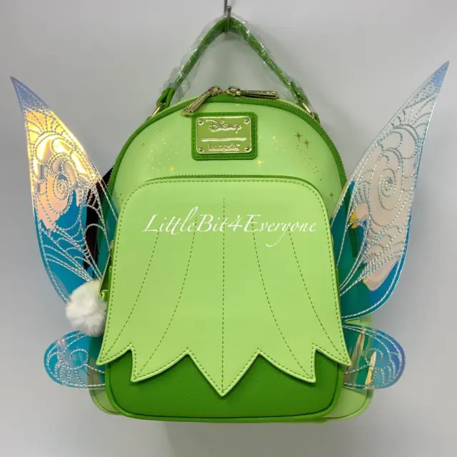 NWT EXCLUSIVE Loungefly Disney Peter Pan Tinker Bell Wings Figural Mini Backpack
