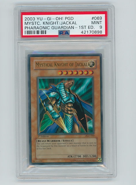 C YUGIOH! PSA 9 2003 Mystical Knight of Jackal PGD-069 1st Edition Ultra Rare
