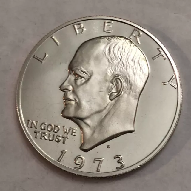 1973-S clad PROOF Eisenhower IKE dollar. (you get exact coin shown) #3 1973-S clad PROOF Eisenhower IKE dollar. (you get exact coin shown) #3