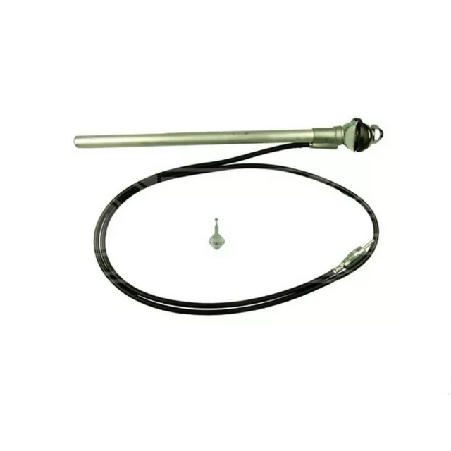 Wing Mount Aerial Antenna Chrome - Small Head - AM / FM - Celsus AN7900A