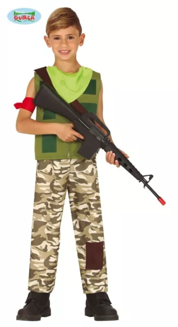 COSTUME MILITARE CARNEVALE Vestito Bambino Guirca Mercenario Unisex Soldato  EUR 19,90 - PicClick IT