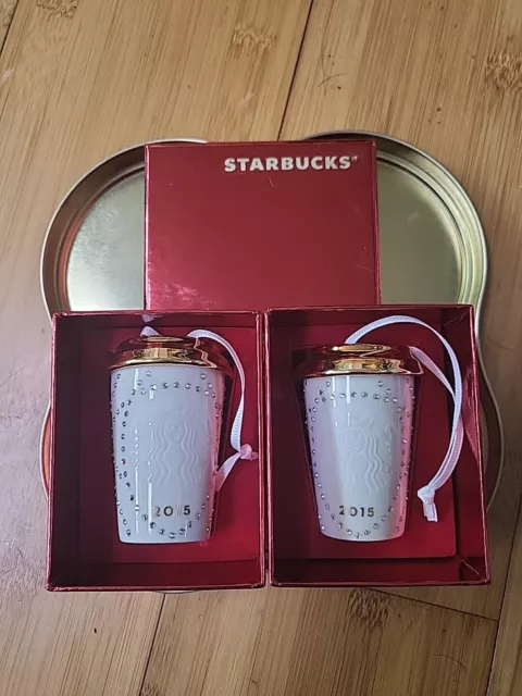 Starbucks Christmas Ornament  Swarovski Crystals 2015