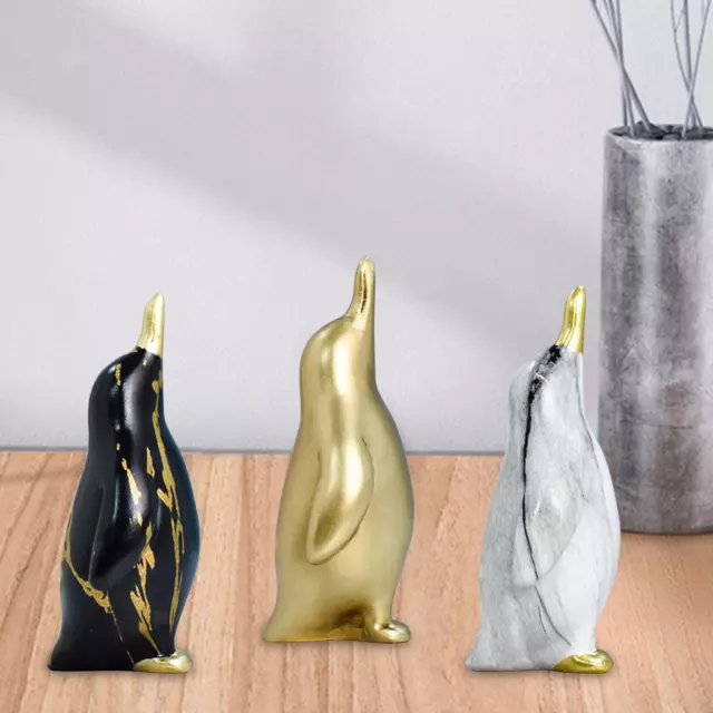 Pinguin Statue Figur Skulptur Craft Art Ornament für Bücherregal Wohnzimmer