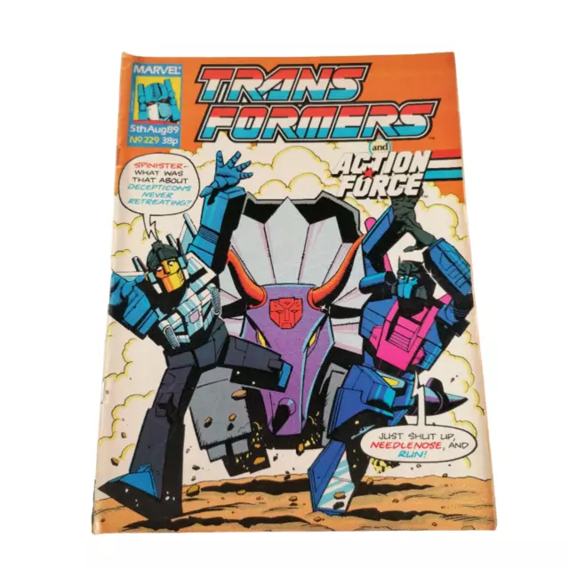 Transformers UK #229 Marvel UK 5th August 1989 Comic G1 GI Joe British MTMTE