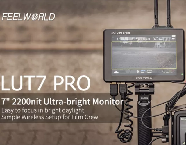 US FEELWORLD LUT7 PRO DSLR Camera Field Monitor 2200nit Touch 4K HDMI 3D LUT