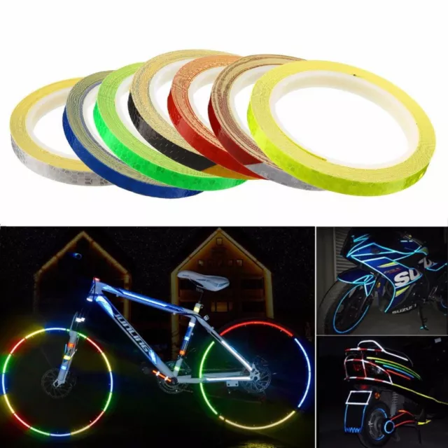 Safety Caution Reflective Tape Warning Tape Sticker Self Adhesive Tape 1cm*8m