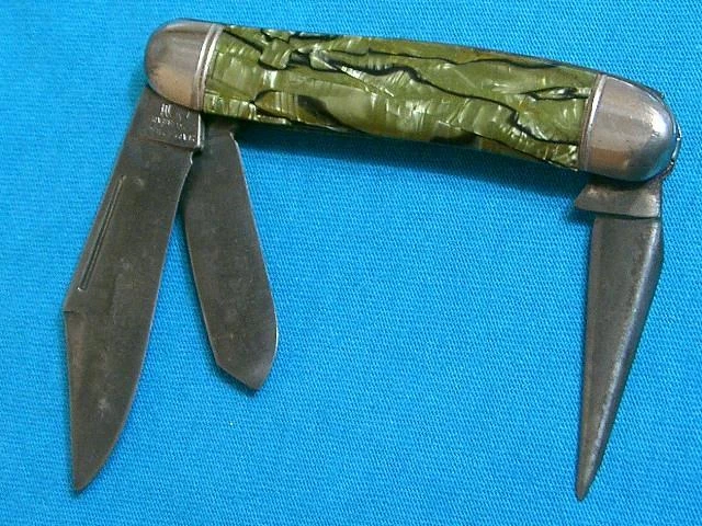 Vintage '38-41 Hammer Brand Usa Punch Cattle Stockman Jack Knife Pocket Knives