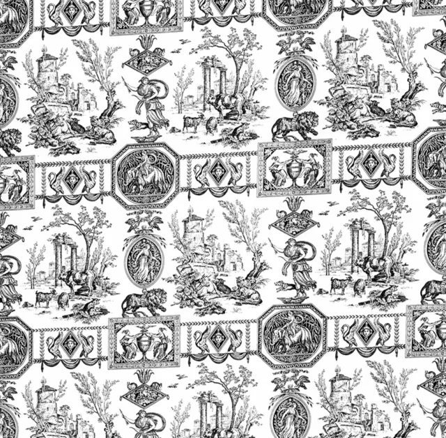 Dolls House Wallpaper 1/12th 1/24th scale Black & White Quality Paper #154