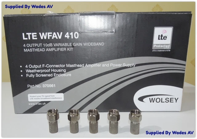 WOLSEY WFAV 410 LTE Way Variable Gain Masthead Amplifier With