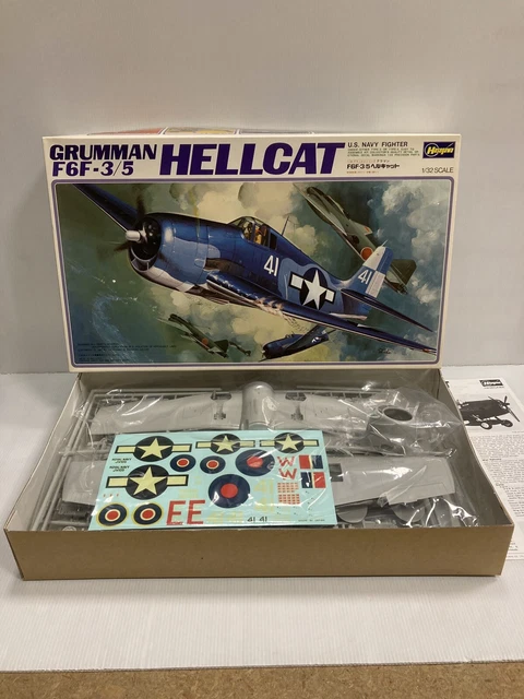 HASEGAWA 1/48 KIT avion militaire F6F-3 Hellcat USS Essex US Navy WWII