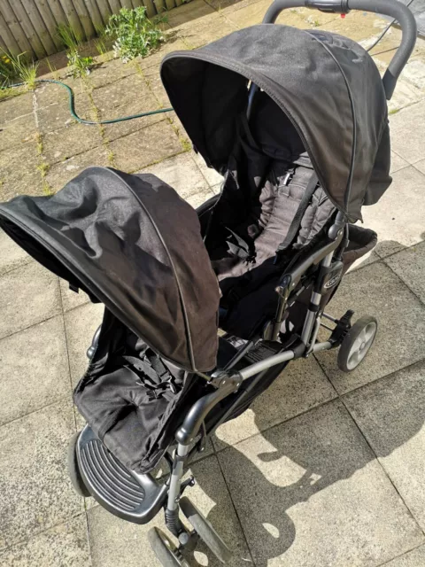 DOUBLE PUSHCHAIR/BUGGY GRACO Used £50.00 - PicClick UK