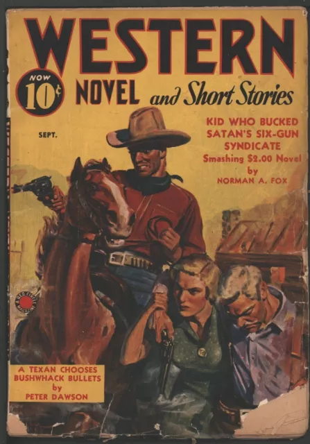 Western Novel and Short Stories 1941 September.   Red Circle pulp.