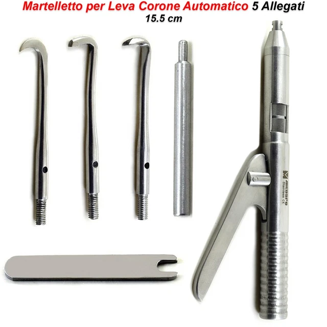 Air-Flow Dental Kit Manuale Per Rimozione Corone Dentali - 3 Punte In Acciaio Inox, Per Dentisti E Laboratori Rimozione Corona Dentale - Foto 7