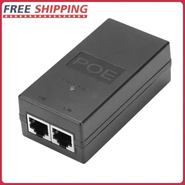 24V 0.5A 24W Desktop POE Power Injector Ethernet Adapter Surveillance CCTV