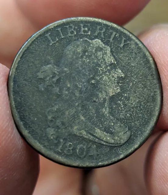 1804 Cross 4 Stems US Half Cent - #E422