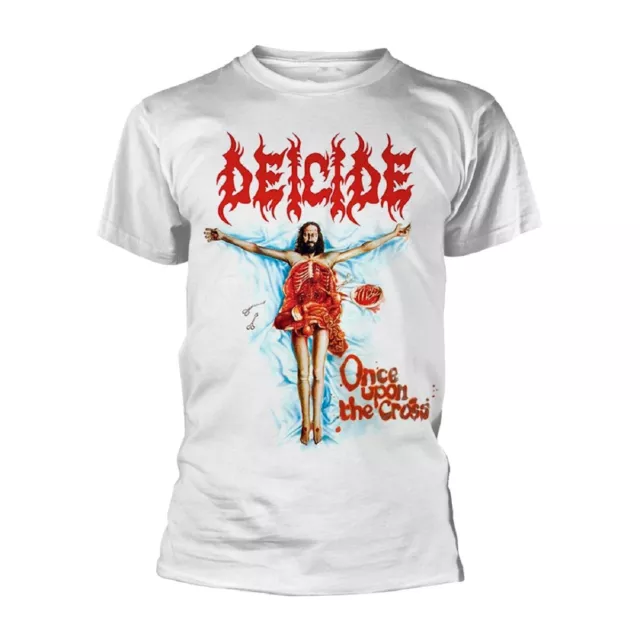 Deicide 'Once Upon The Cross' White T shirt - NEW