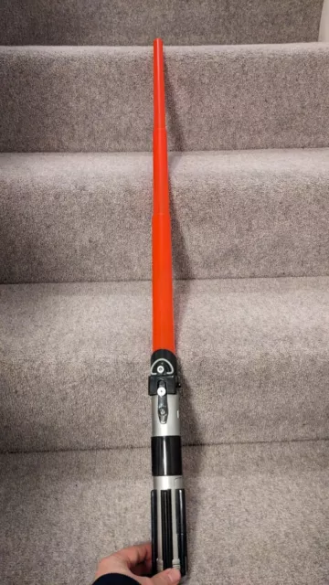 Star Wars Lightsaber Hasbro Darth Vader Retractable Red With Light + Sound 2009