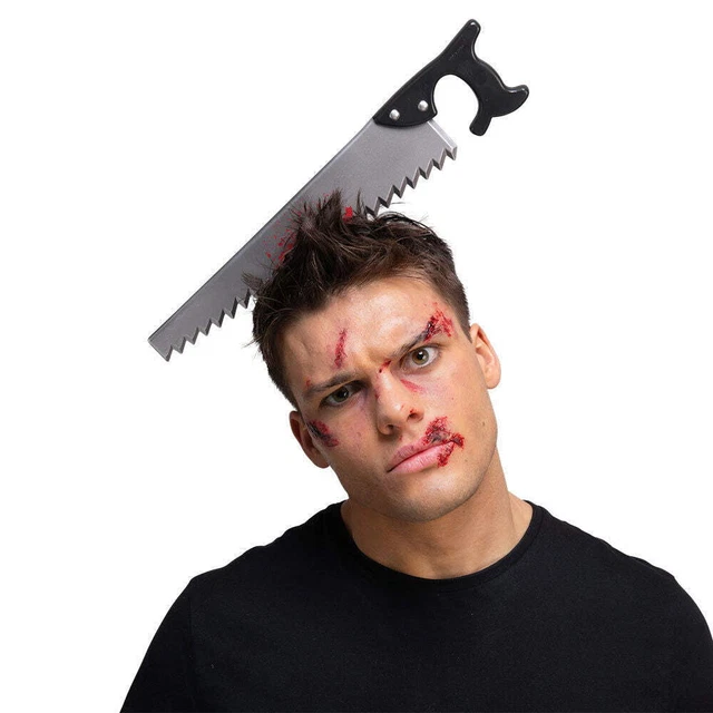 SAW IN HEAD Prop On A Headband Halloween Fancy Dress Accessory £5.99