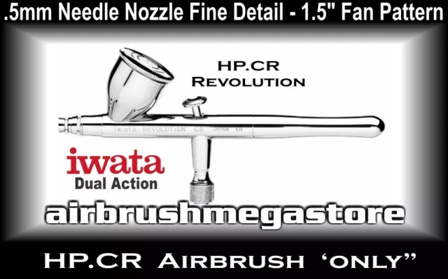 Iwata Revolution Airbrush HP.CR .5mm + Free Insured Post