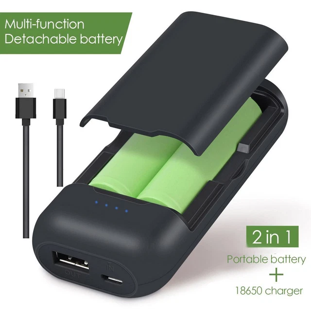 Cas de stockage de batterie 18650 Batterie Type C Jack Chargeur de batterie