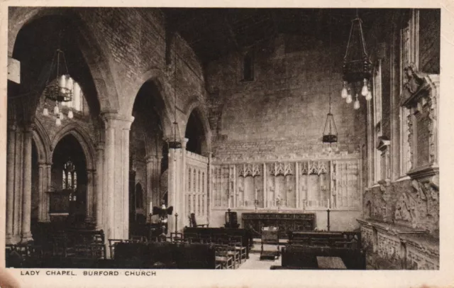 Oxfordshire BURFORD Church Lady Chapel Postcard