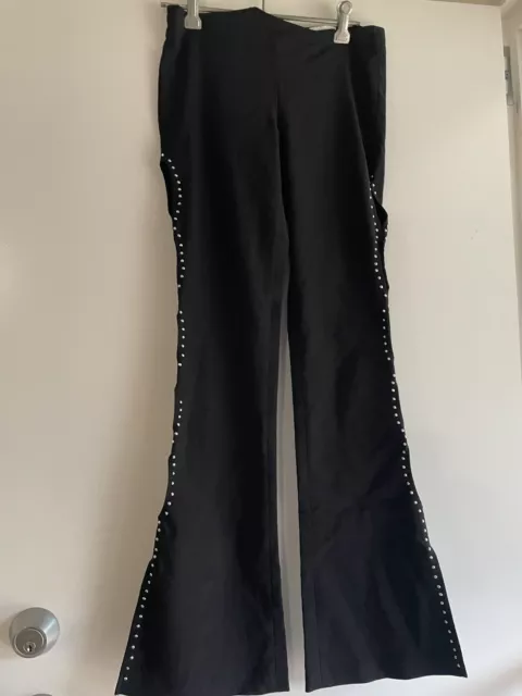 Ladies Black Size 8 Retro Bootleg Pants