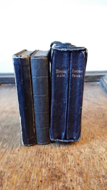 Antique Victorian Lot Group Of Book Of Common Prayer & Hymns